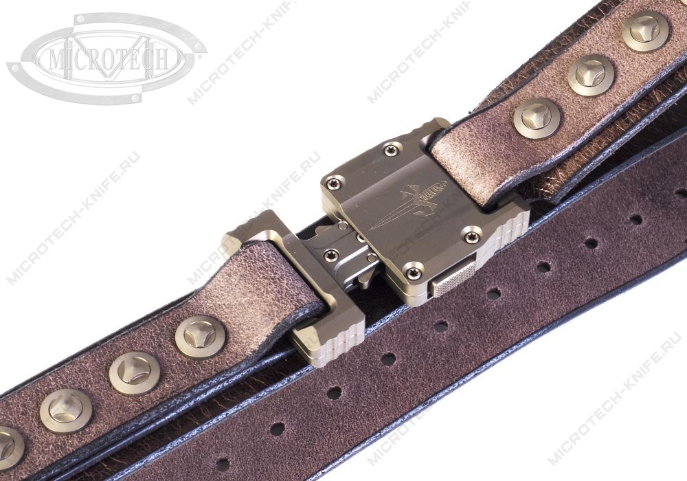 Ремень Marfione APIS Distressed Dark Brown Buffalo Titanium Bronzed