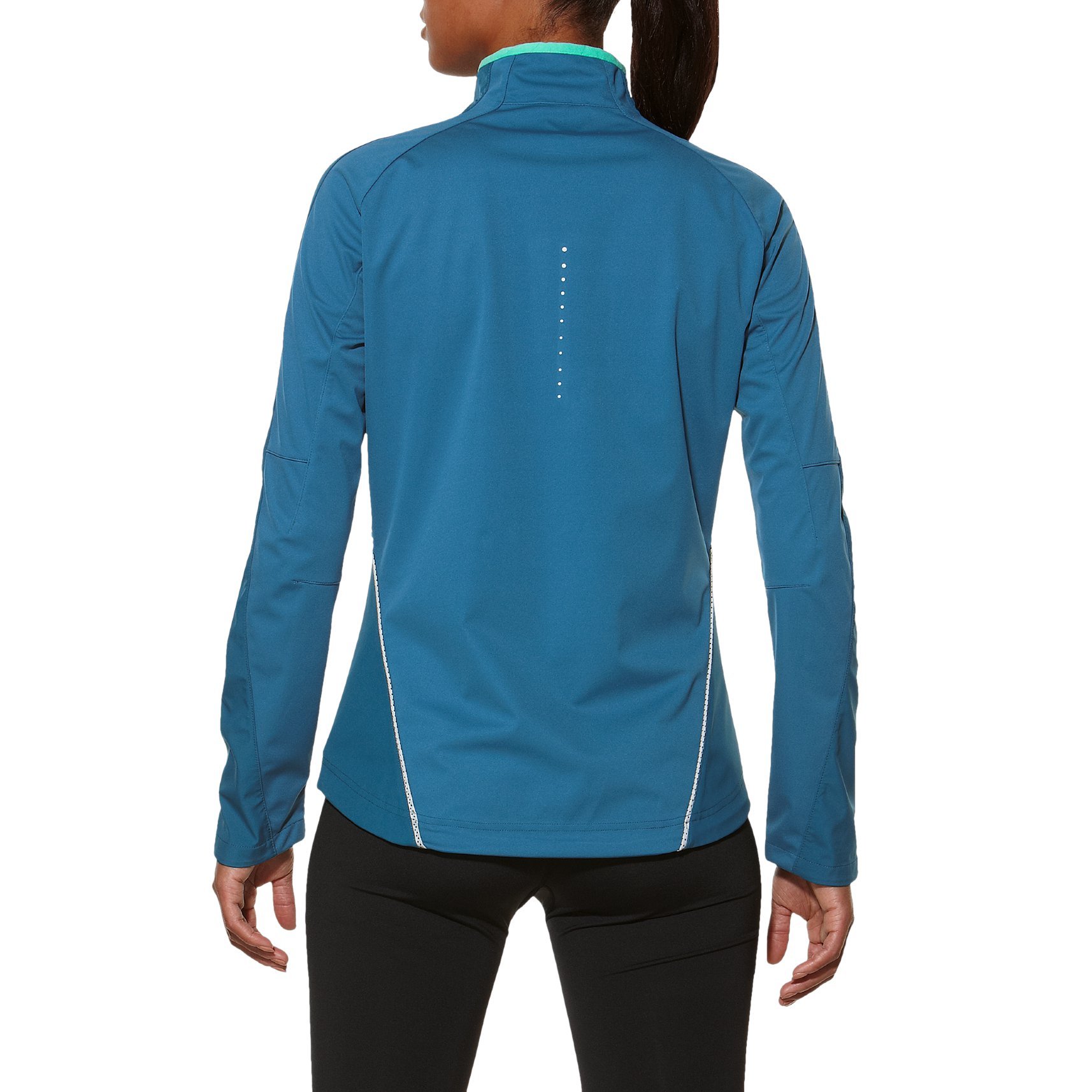 Куртка женская Asics Windstopper (синяя) - 3