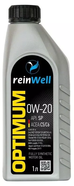 Моторное масло ReinWell 0W-20 синтетическое 1л