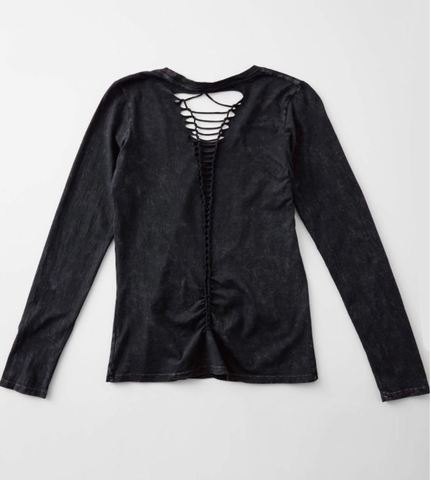 Affliction | Футболка лонгслив женская Fancy Flower AW23738 спина