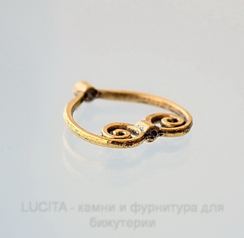 Рамка для бусины "Сердце" (цвет-  античное золото)  20х20 мм ()