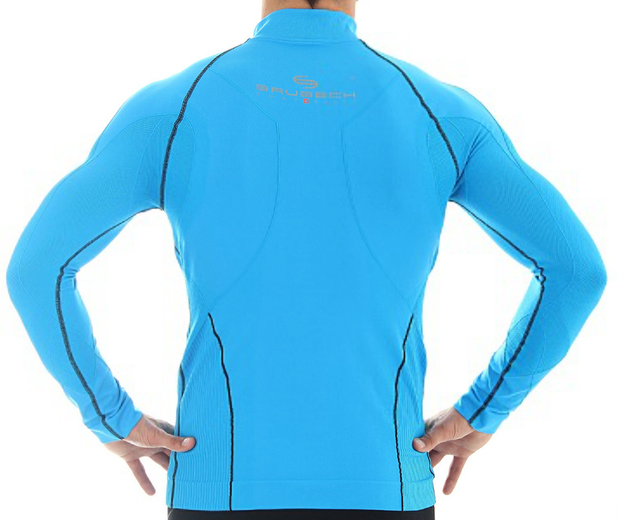Brubeck Windproof Zip Top толстовка для бега мужская с ветрозащитной мембраной - 4