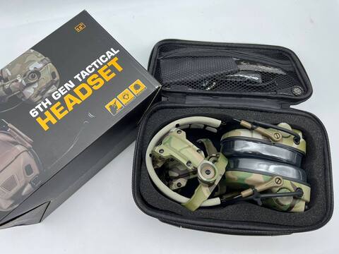 6TH GEN TACTICAL HEADSET тактическая гарнитура, звукосниматель и шумоподавление, активные