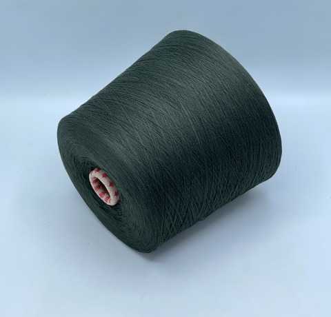 Бобинная пряжа,Cotton combed, 1693м. 100%Хлопок, Бутылочно-зеленый(507), 39290