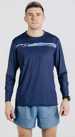 Беговая рубашка лонгслив Noname Miler T-Shirt Ls Ux 25 Steel Blue