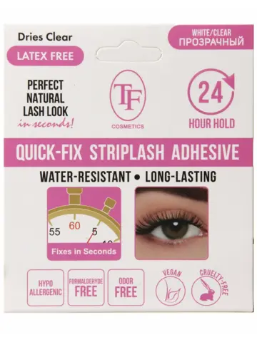 TF Клей для накладных пучков и ресниц QUICK-FIX striplash прозрачный (Китай)