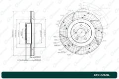 Диск тормозной перфорированный вентилируемый G-brake GFR-02828L левый