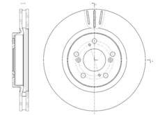 Диск тормозной вентилируемый G-brake  GR-20663