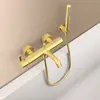 Ideal Standard BC787A2 Настенный смеситель для ванны/душа с душевым комплектом Brushed Gold / Шлифованное Золото