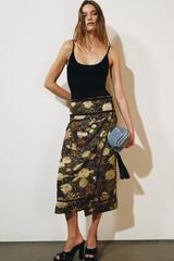 ZARA ЮБКА-ПАРЕО С ЦВЕТОЧНЫМ ПРИНТОМ — ZW COLLECTION, РАЗНОЦВЕТНЫЙ