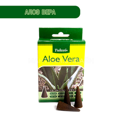 Tulasi Aloe Vera Благовоние-конус Алоэ вера 15 шт