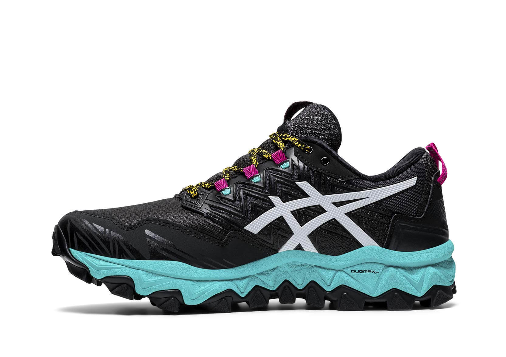 Asics Gel Fujitrabuco 8 кроссовки внедорожники женские черные-голубые - 5
