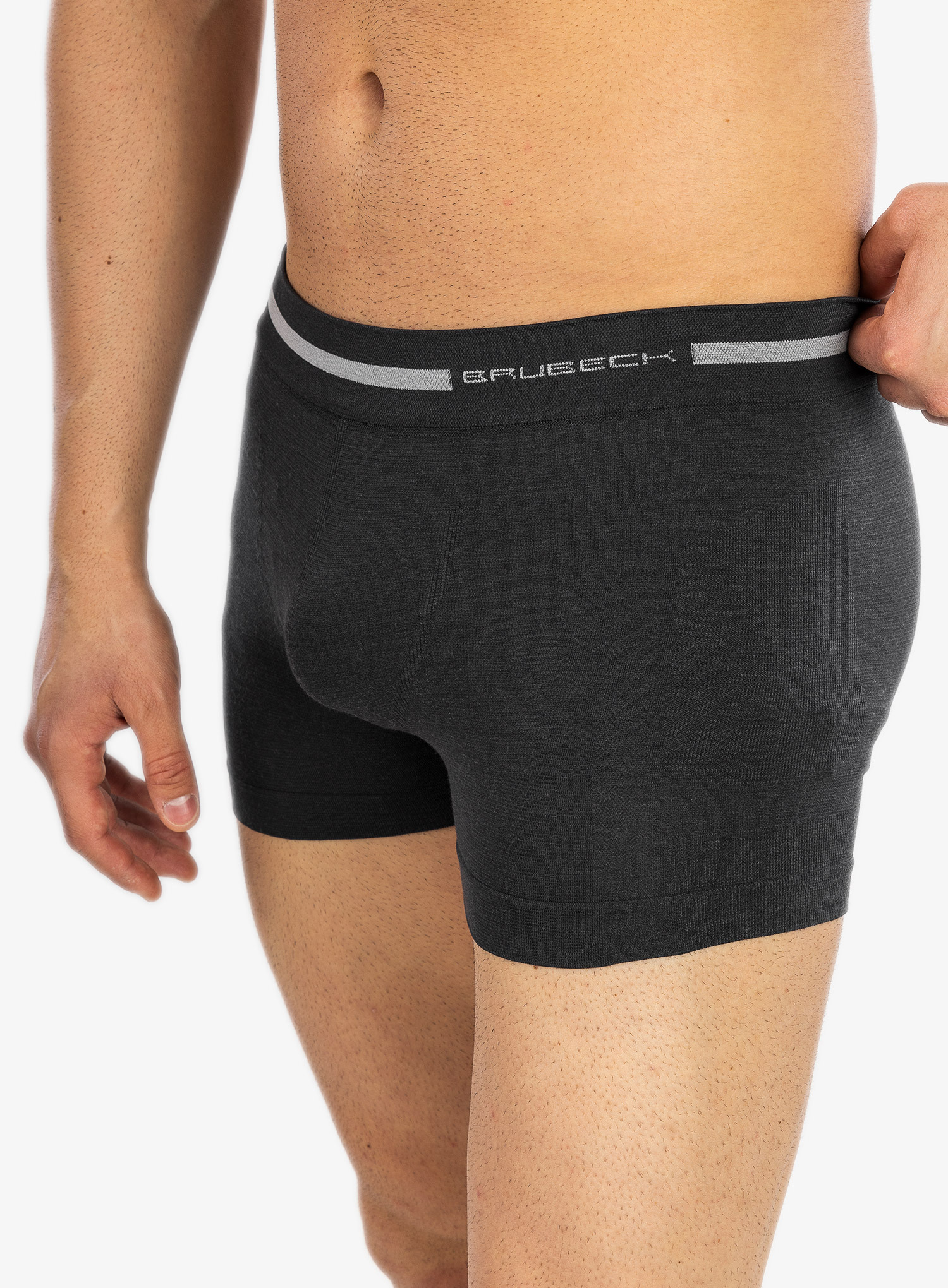Термобелье мужское Brubeck Comfort Wool трусы боксеры графит - 5
