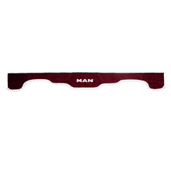 Ламбрекен MAN (флок, бордовый, белые шарики) 230см