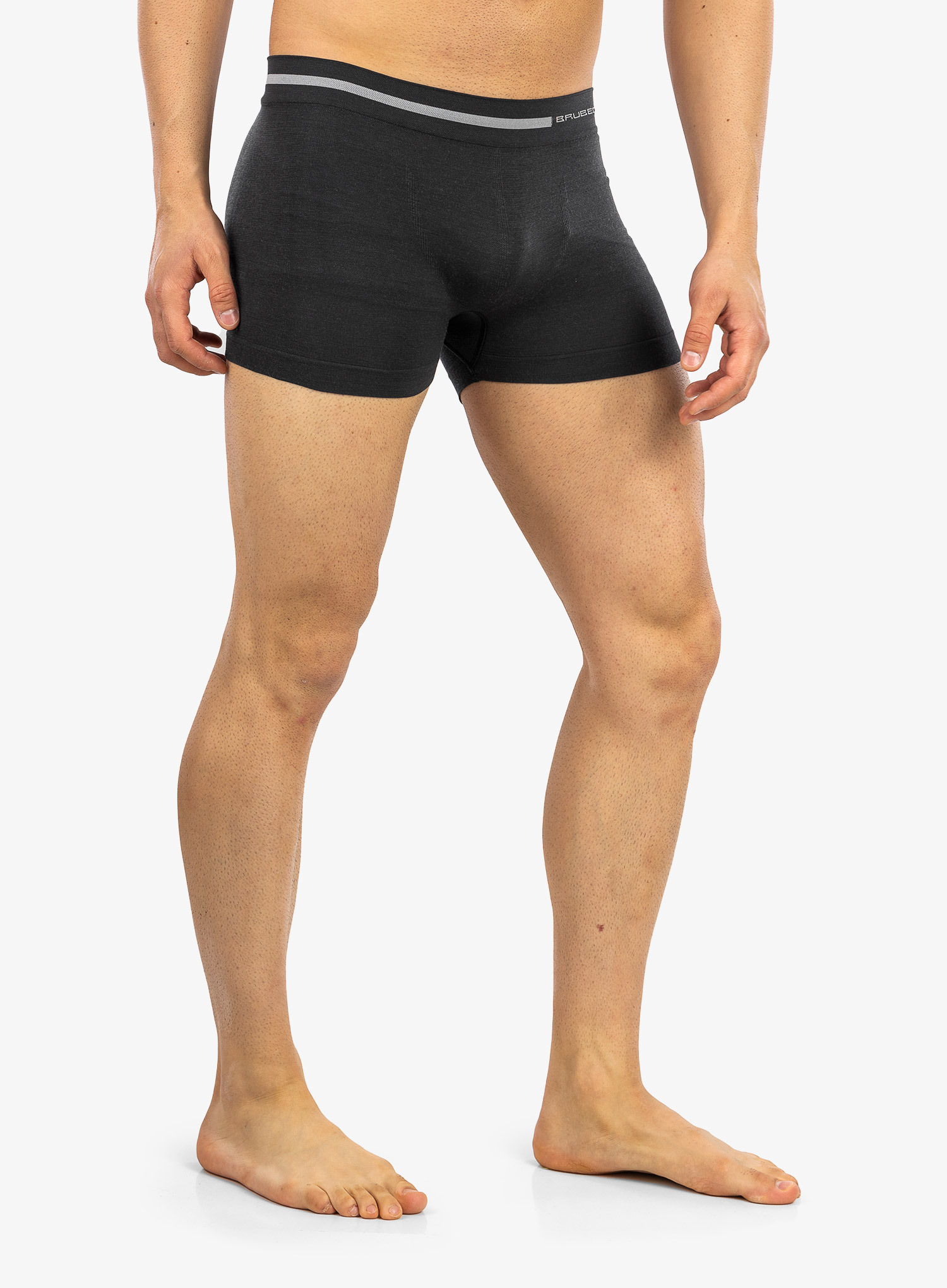 Термобелье мужское Brubeck Comfort Wool трусы боксеры графит - 4