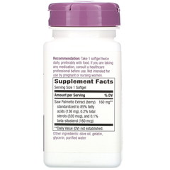 Nature's Way, Saw Palmetto, 160 mg, 60 Softgels
