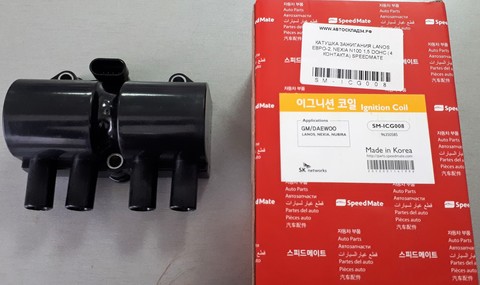 КАТУШКА ЗАЖИГАНИЯ LANOS ЕВРО-2, NEXIA N100 1,5 DOHC (4 КОНТАКТА) SPEEDMATE