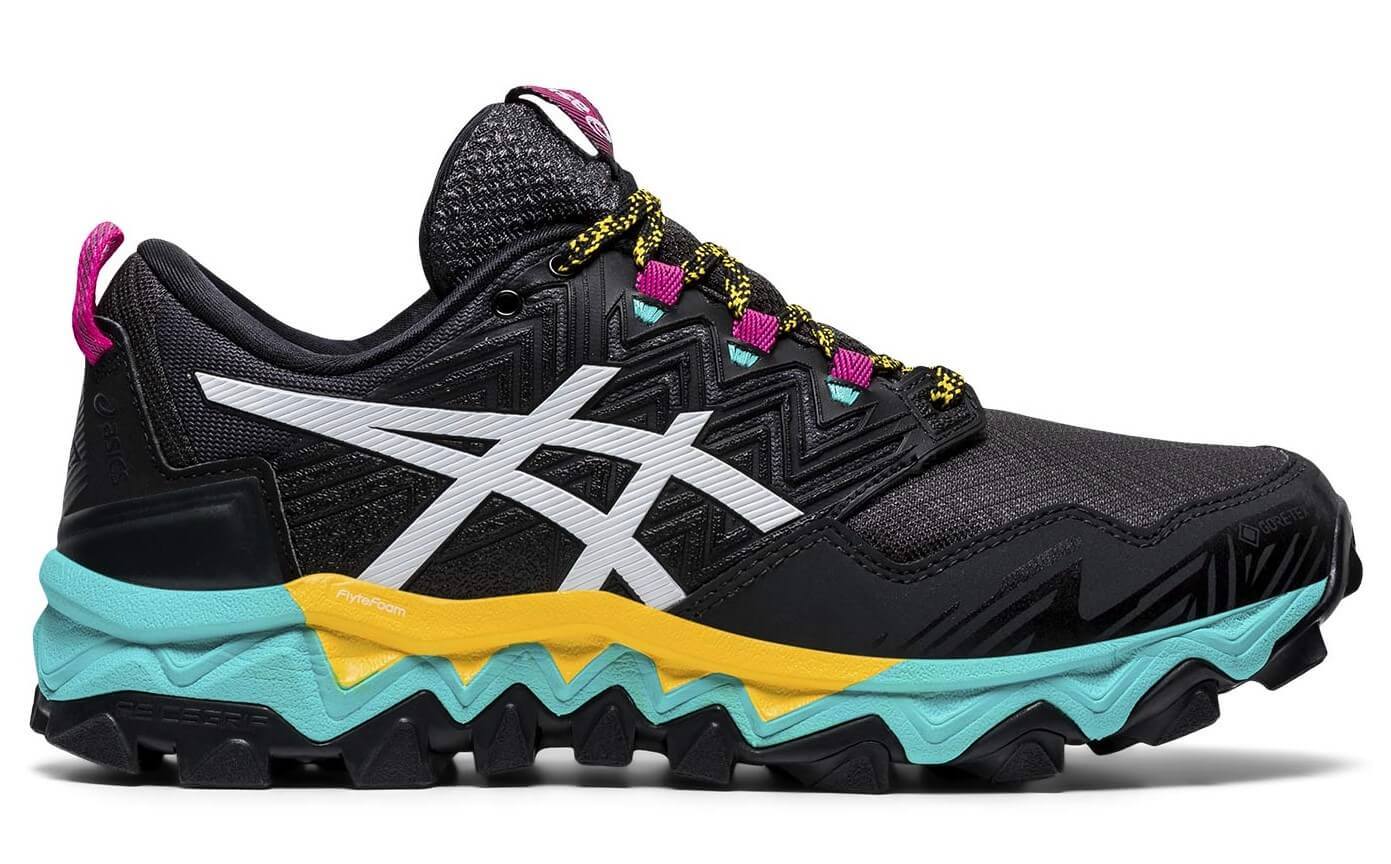 Asics Gel Fujitrabuco 8 кроссовки внедорожники женские черные-голубые