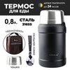 Картинка термос для еды Dkadi KD943-0.8 Black - 1