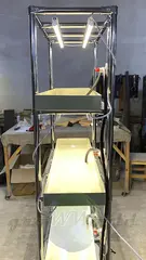 ЛАбораторная стеллажная многоярусная гидропонная установка SLIM 3 ЯРУСА 1800x850x350мм
