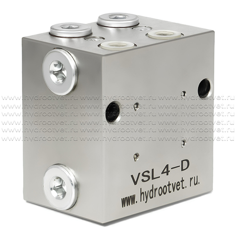 Фото VSL4-D - Питатель для двухлинейных систем смазки с рабочим давлением 400 бар, количество выходов 4, максимальная доза 5 мл/цикл, с фиксированным винтом