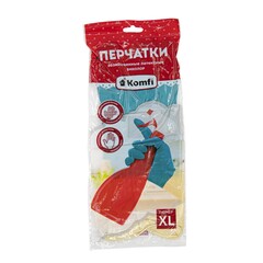Перчатки латексные хозяйственные двухцветные, размер 