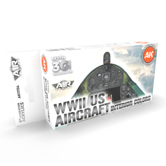 Набор красок AK interactive WWII US Aircraft Interior Colors Set 3G, 6 красок