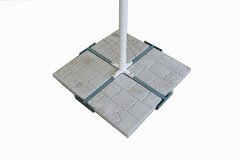 Зонт уличный с воланом Митек 3,0х3.0 м (4 спицы, стальной каркас, с подставкой)