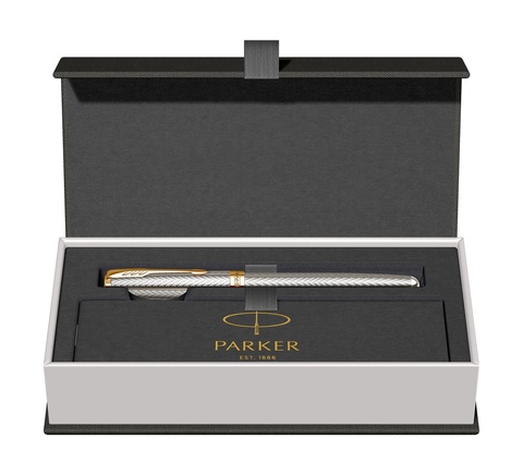 Ручка-роллер Parker Sonnet Royal Fougère SE19 Chiselled Silver GT (2102150)