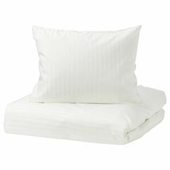 Комплект постельного белья IKEA NATTJASMIN (НАТТЭСМИН ), Двуспальный, Белый, 240х220, 50х80 см