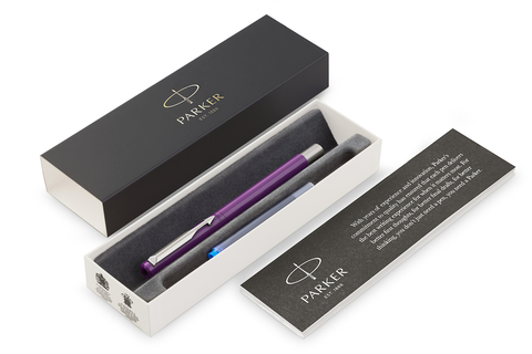 Ручка перьевая Parker Vector Standard F01, Purple CT, M (2025594)