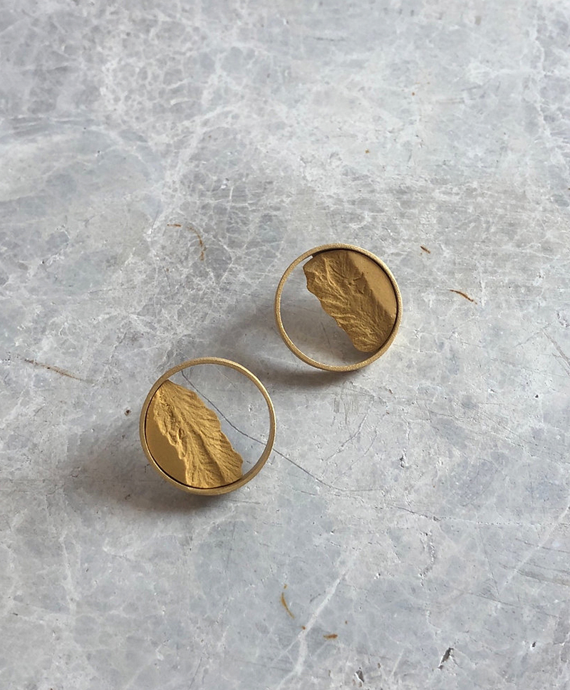 Серьги Circle Mustard