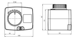 Astrex Meibes Flamco A66341.37 MFR сервопривод DN 25/32 с электронным термостатом 5-90°С, 230 В