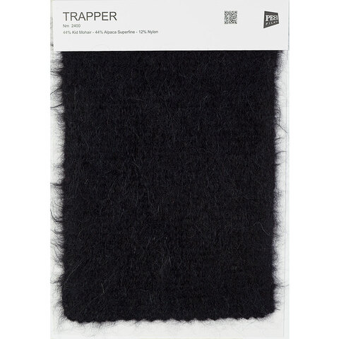 Вспушенная альпака c кидмохером PECCI FILATI / TRAPPER  240 черный