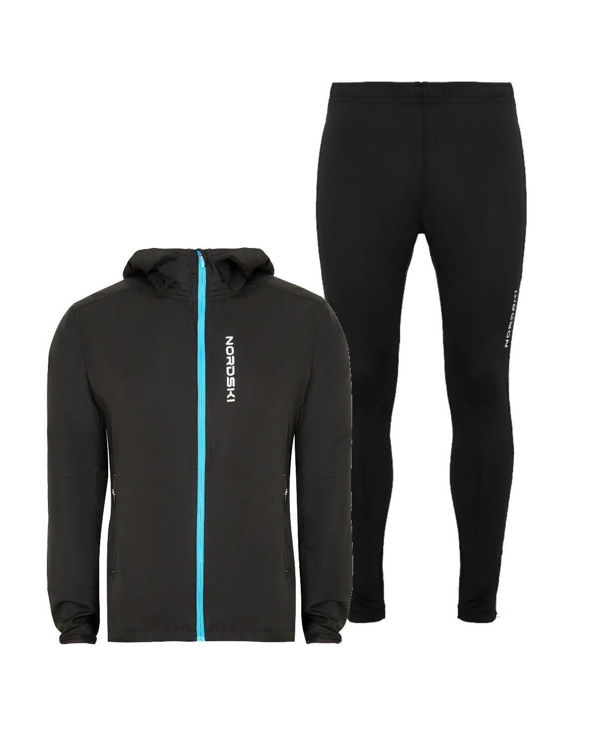 Nordski Run Premium костюм для бега мужской black-blue