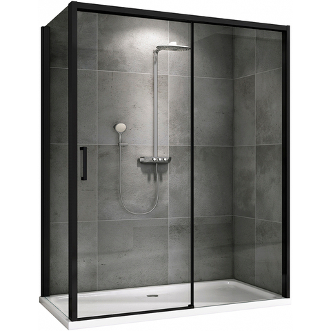 Abber Komfort AG93170B-S102B Душевой уголок, 170x100x200, цвет: чёрный