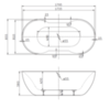 BelBagno BB28 Отдельностоящая акриловая ванна, 179.5x85.5, цвет: белый