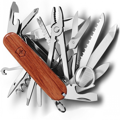 Нож складной Victorinox SwissChamp Hardwood, 91 mm, 31 функция, дерево (1.6794.69)