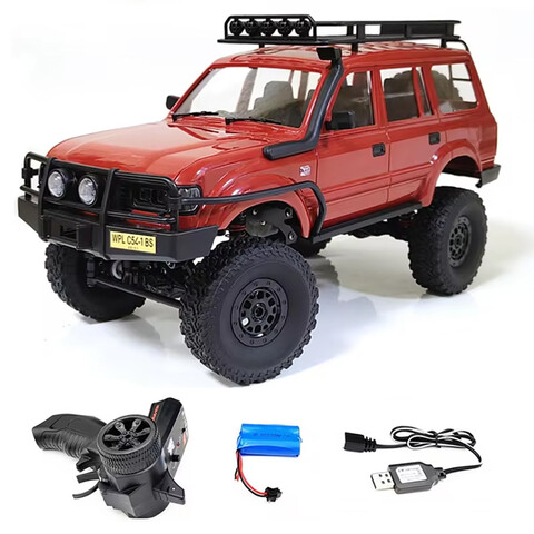 Радиоуправляемый краулер WPL C54-1 Land Cruiser LC80 желтый 1:16 - WPLC54-1-RED