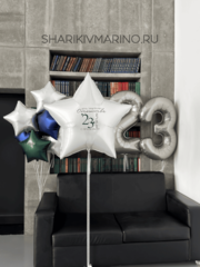 Композиция из воздушных шаров на 23 февраля