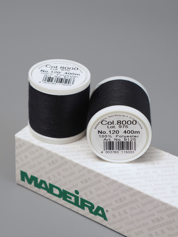 Нитки швейные Madeira aerofil №120 Col. 8000 черный