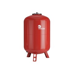 Бак расширительный для отопления WESTER WRV объём 300л, DN 32, PN 16, вертикальный, резьбовое-НР, G-1 1/4'', с опорами, красный, Турция