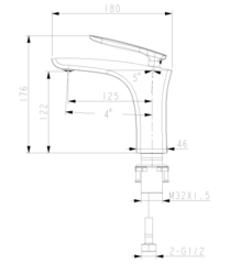 Смеситель для умывальника монолитный LEMARK BELLARIO – LM6806C