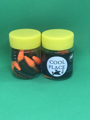 Форелевая силиконовая приманка COOL PLACE MAGGOT 1.6  цвет ЧЕРНО-КРАСНЫЙ СЫР продажа от 2 шт.