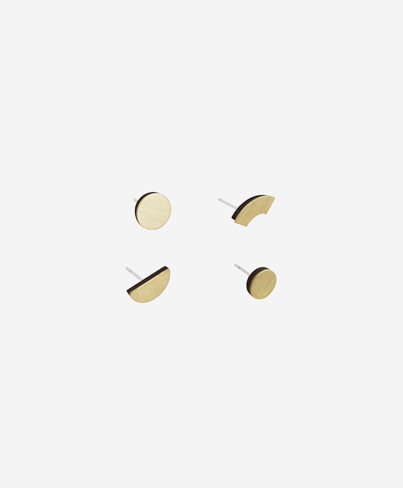 Набор сережек Phase Studs Brass