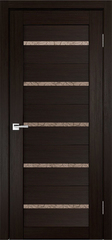 Межкомнатная дверь X-4 / Цвет тон Венге / Остекление "Гранит бронза" / Двери Верда