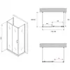 Abber AG30180B-S60B-S60B Душевой уголок, 180x60x195, цвет: чёрный