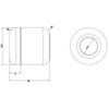 Gessi Goccia 38178#519 Корзина для мусора из керамики, цвет: черный