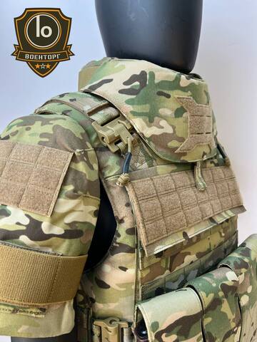 Оригинальный “UNIVERSAL ARMOR original” разгрузочный бронежилет (с баллистическим пакетом СВМПЭ) •мультикам