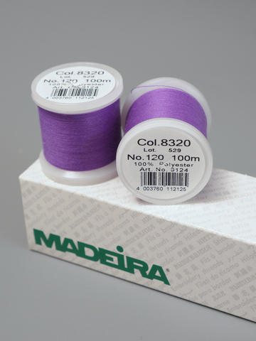 Нитки швейные Madeira aerofil №120 Col. 8320 фиолетовый (100 м)